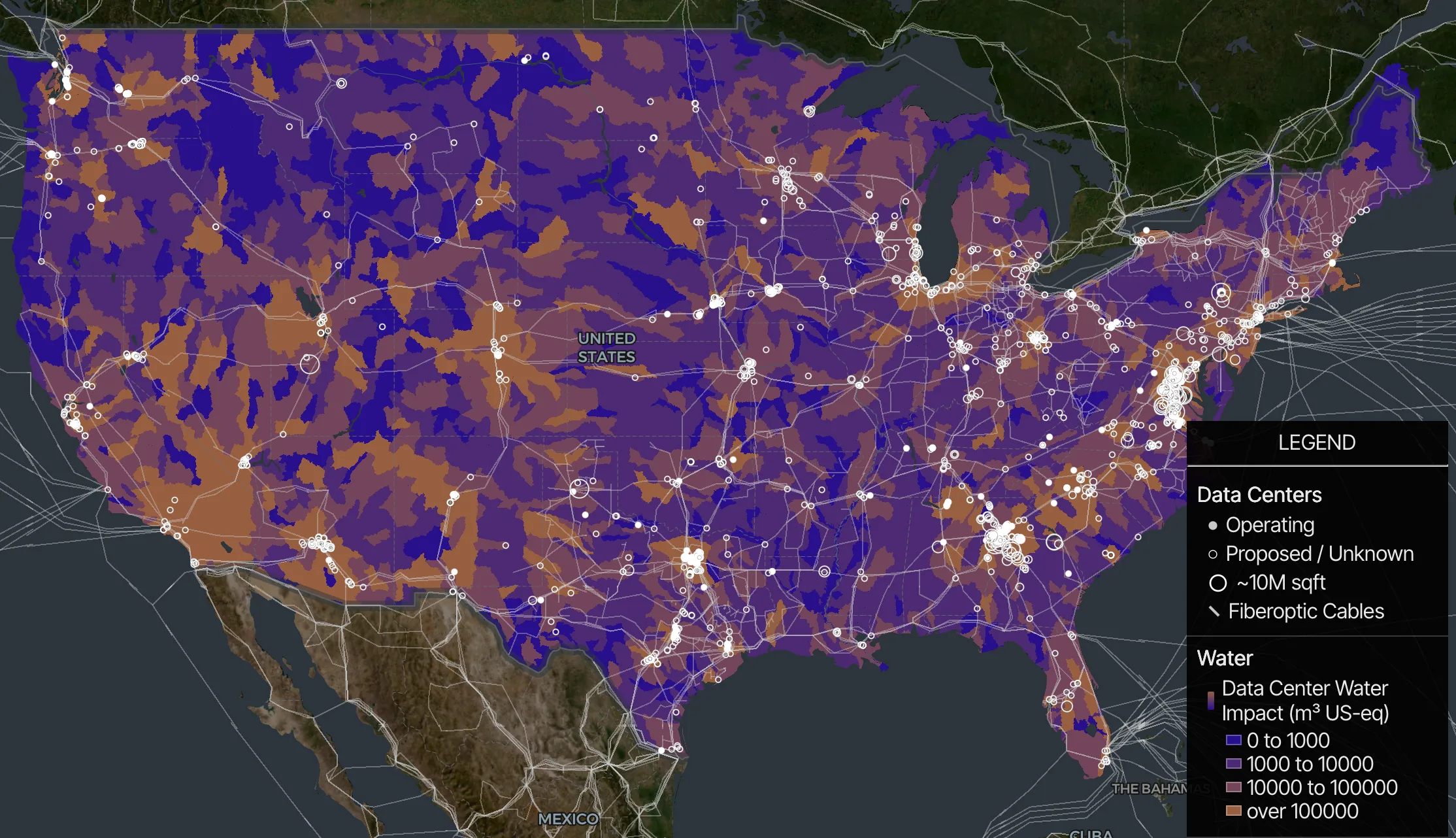 Water usage by datacenters